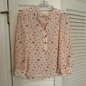 Rebecca Taylor Silk Floral Blouse - Size 4